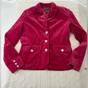 Eddie Bauer Fuchsia Velvet Blazer